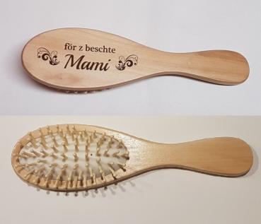 Haarbürste Holz - för z beschte Mami